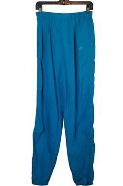 NIKE WMS Medium Vintage 90's Teal Windbreaker Lightweight Track Pants Joggers